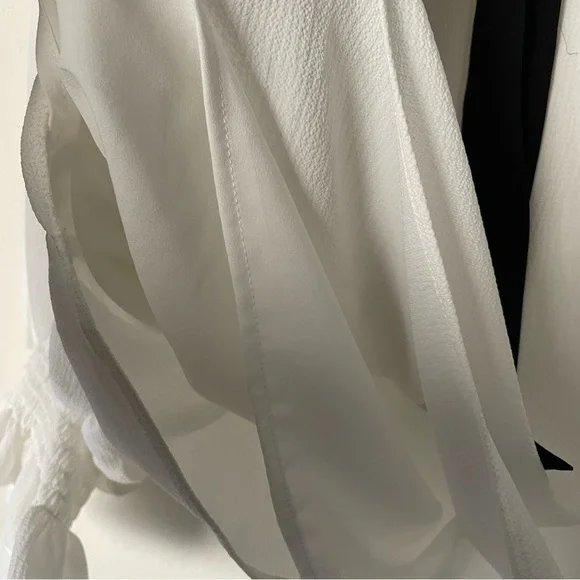 Cece Collared Lined Blouse L - Picture 4 of 6